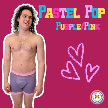 Comfort Boxers | Pastel Pop Purple/Pink | Organic Cotton (Copy) - Designed By Debz