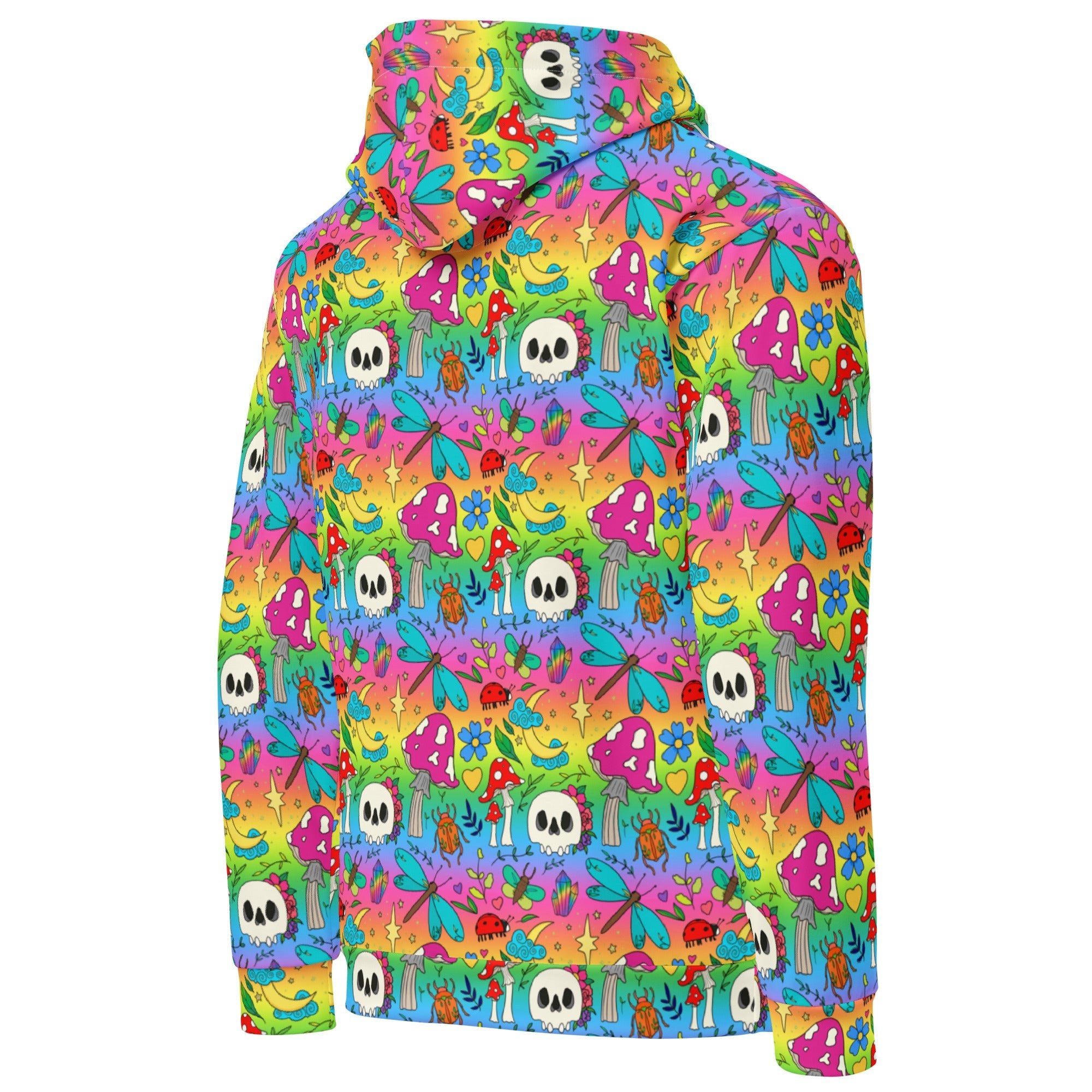 Cotton hoodie | Bright Spring Rainbow | Handmade to order - Designed By Debz