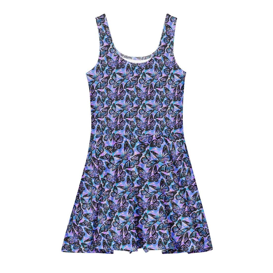 Cotton skater dress | Blue and Purple Butterflies - Designed By Debz