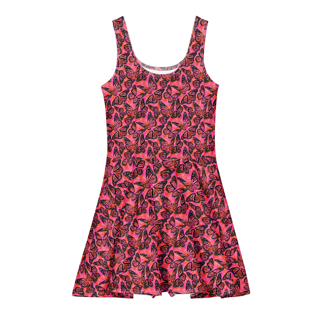 Cotton skater dress | Pink and Peach Butterflies - Designed By Debz