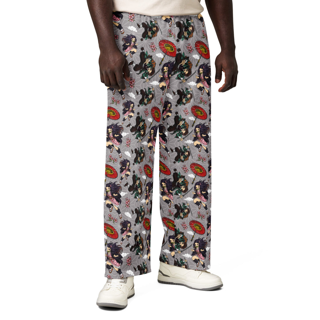 Cotton Wide Leg Joggers | Demon Killer | EU Made - Designed By Debz