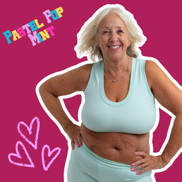 Pastel Pop Mint Organic Cotton Comfort Bralette | Handmade in the UK | Designed by Debz