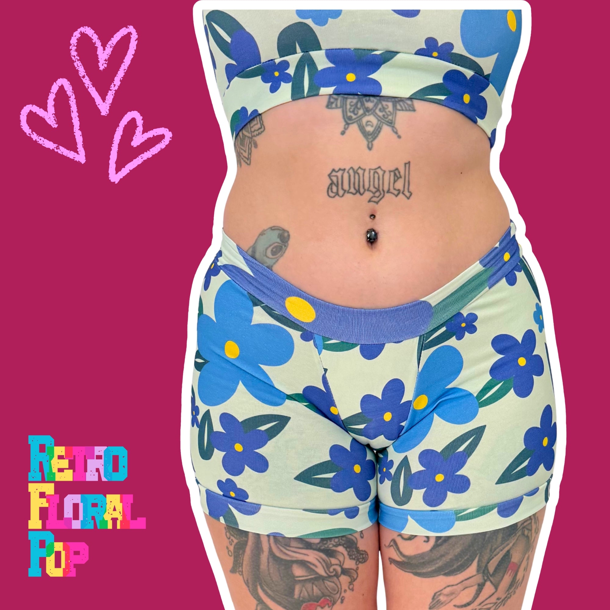 Boxers | Retro Bloom Floral Pop Boxers | Organic Cotton