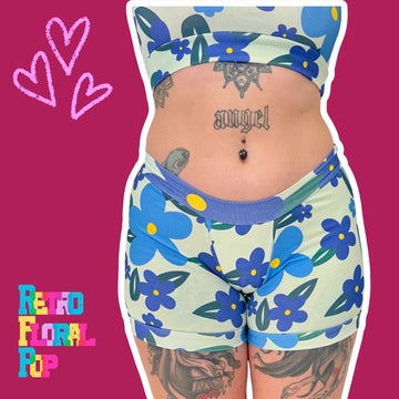 Boxer Shorts | Retro Bloom Floral Pop | Organic Cotton