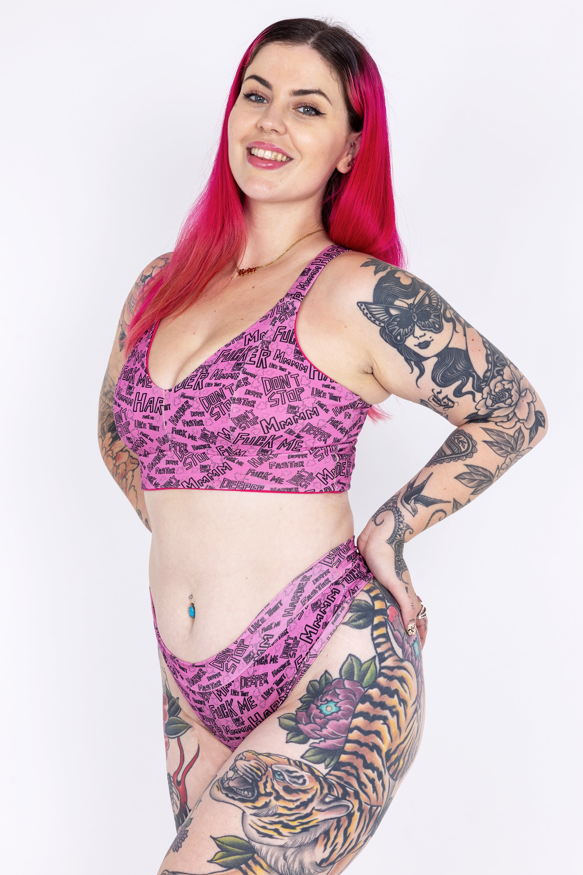 Wilde Mode Comfort Bra | NSFW 18+ Adult Content Print Vrs 2 | Organic Cotton