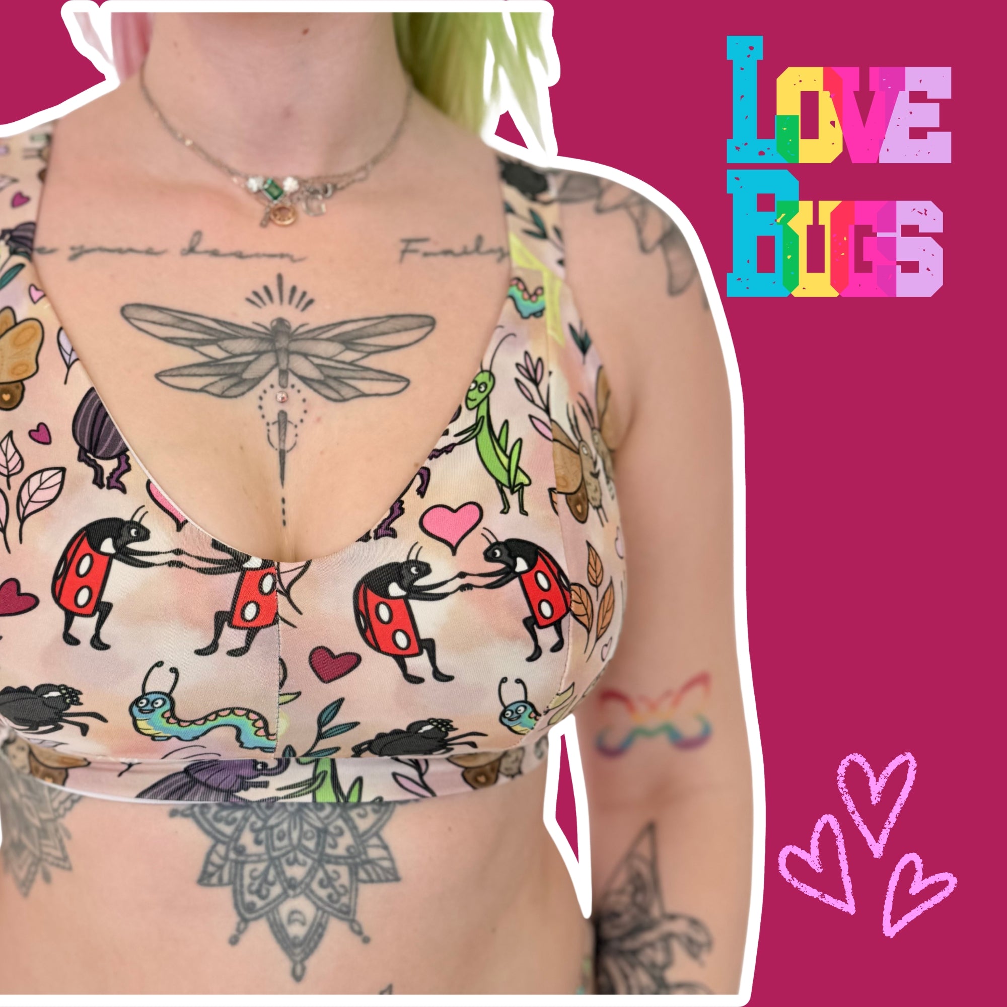 Comfort Bra | Love Bugs | Organic Cotton