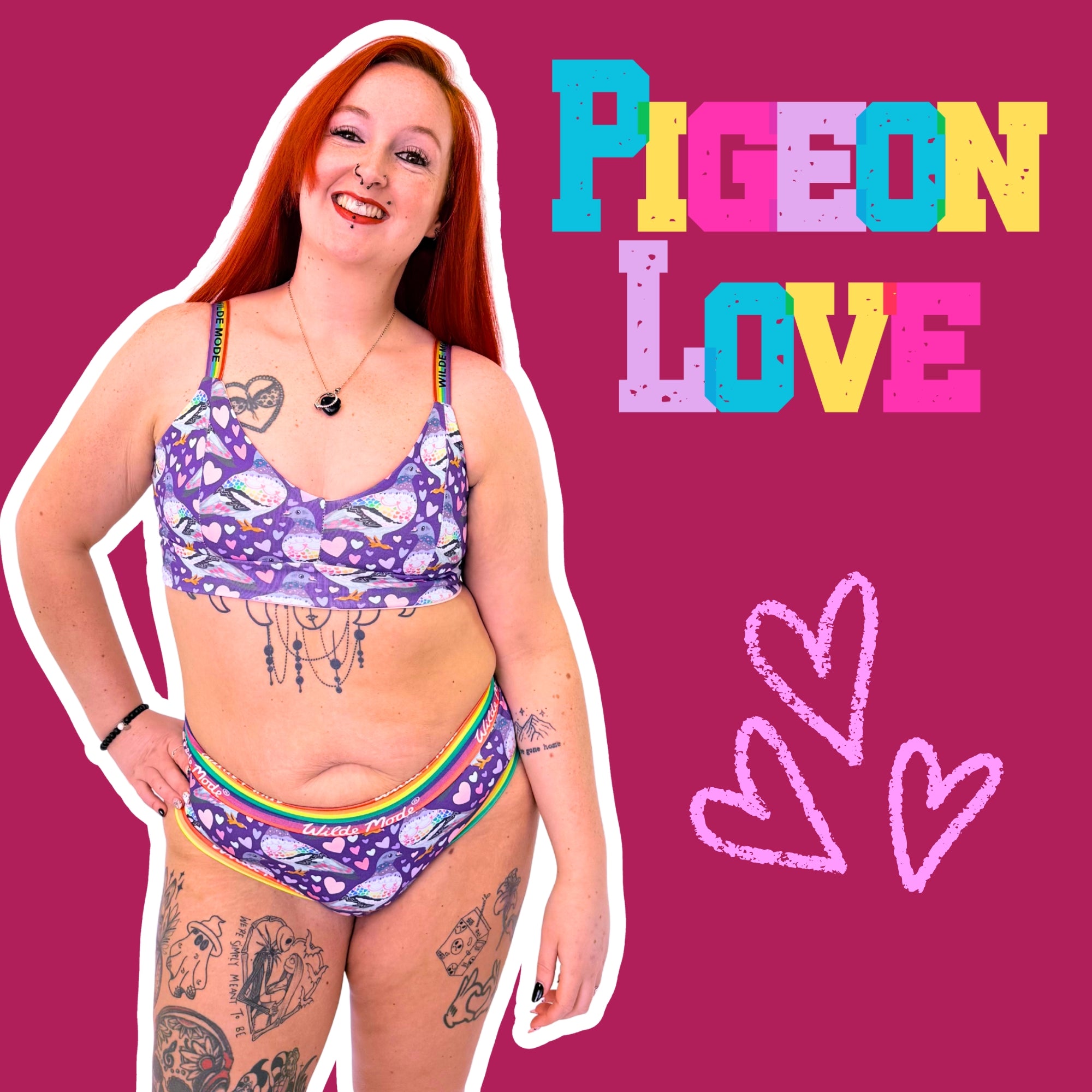 Wilde Mode Comfort Bra | Pigeon Love | Organic Cotton
