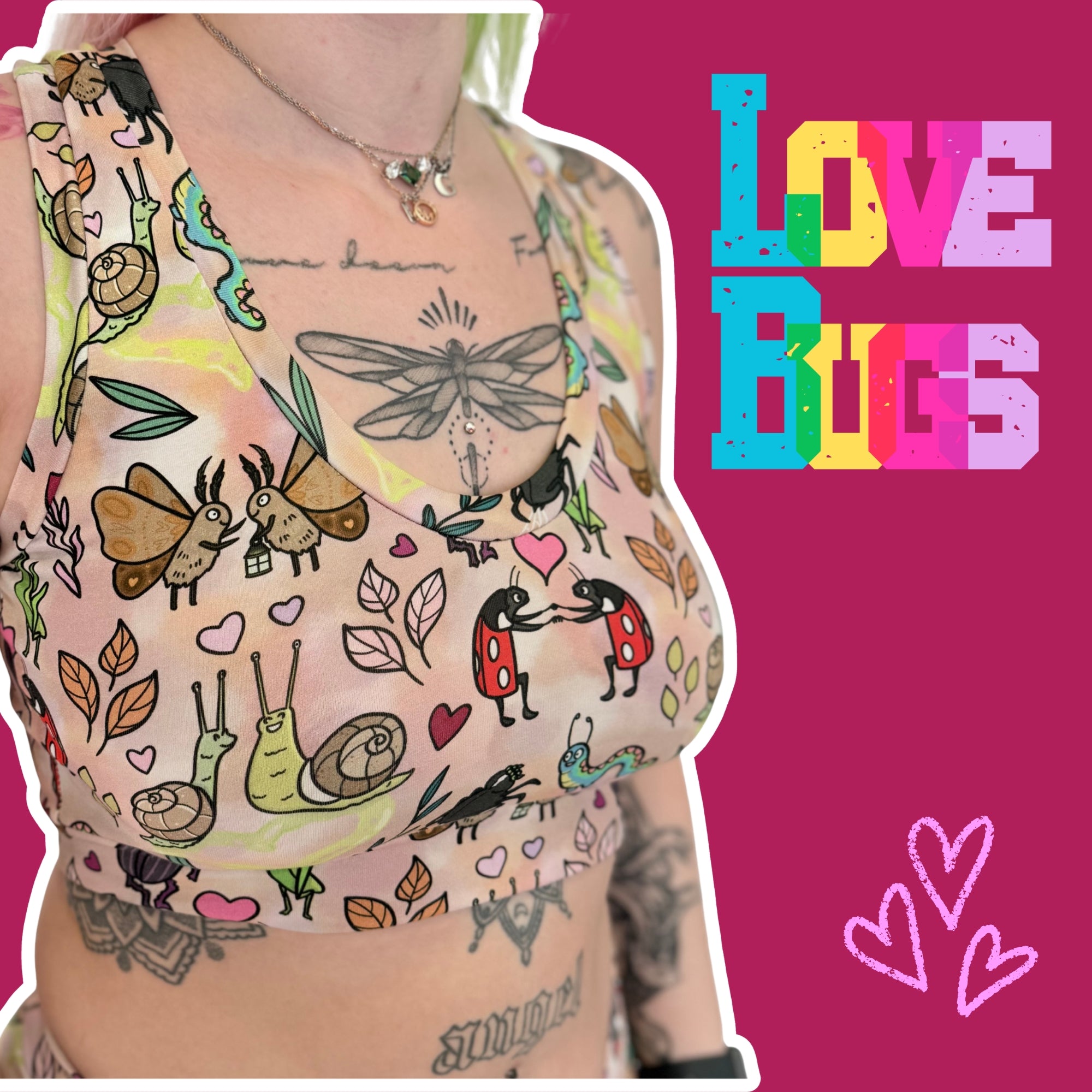 Wilde Mode Comfort Bralette | Love Bugs | Organic Cotton