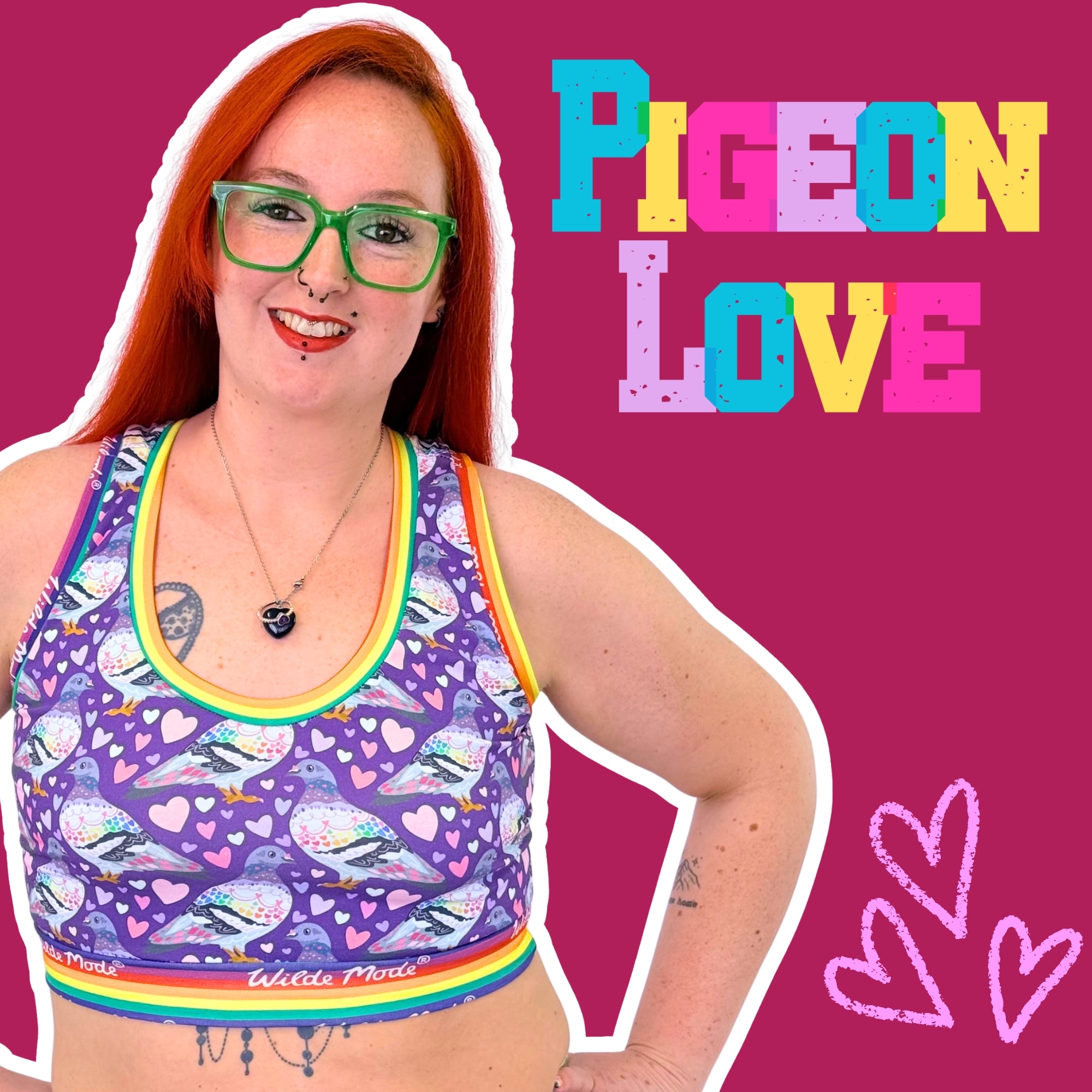 Wilde Mode Comfort Bralette | Pigeon Love | Organic Cotton
