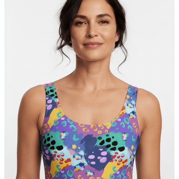 Handmade UK Swimsuit | Sizes 2XS to 7XL | Abstract Leopard Print - Designed By Debz