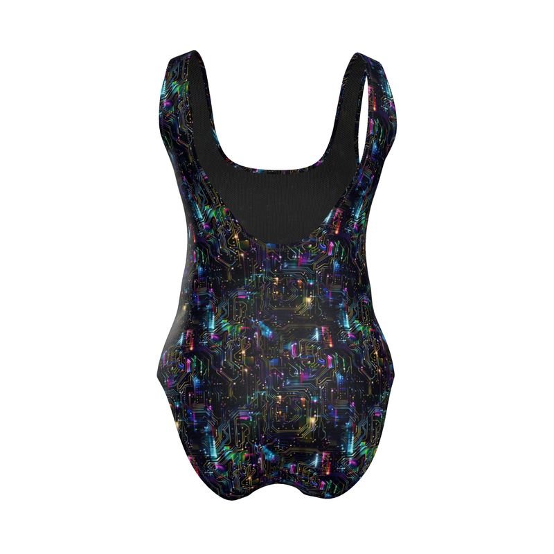 Handmade UK Swimsuit | Sizes 2XS to 7XL | Circuit Board - Designed By Debz