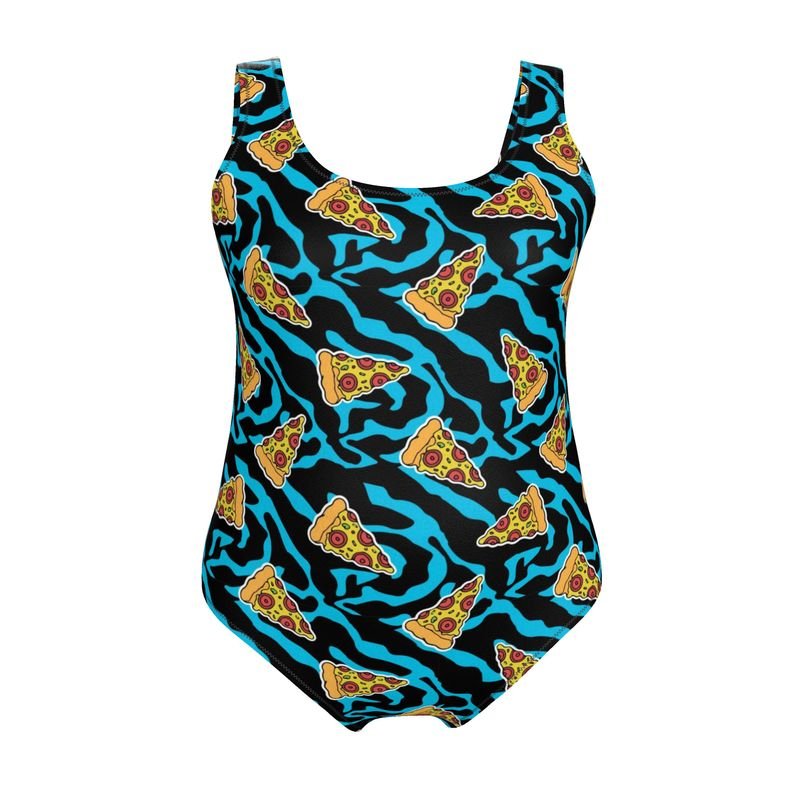 Handmade UK Swimsuit | Sizes 2XS to 7XL | Pizza Party - Designed By Debz