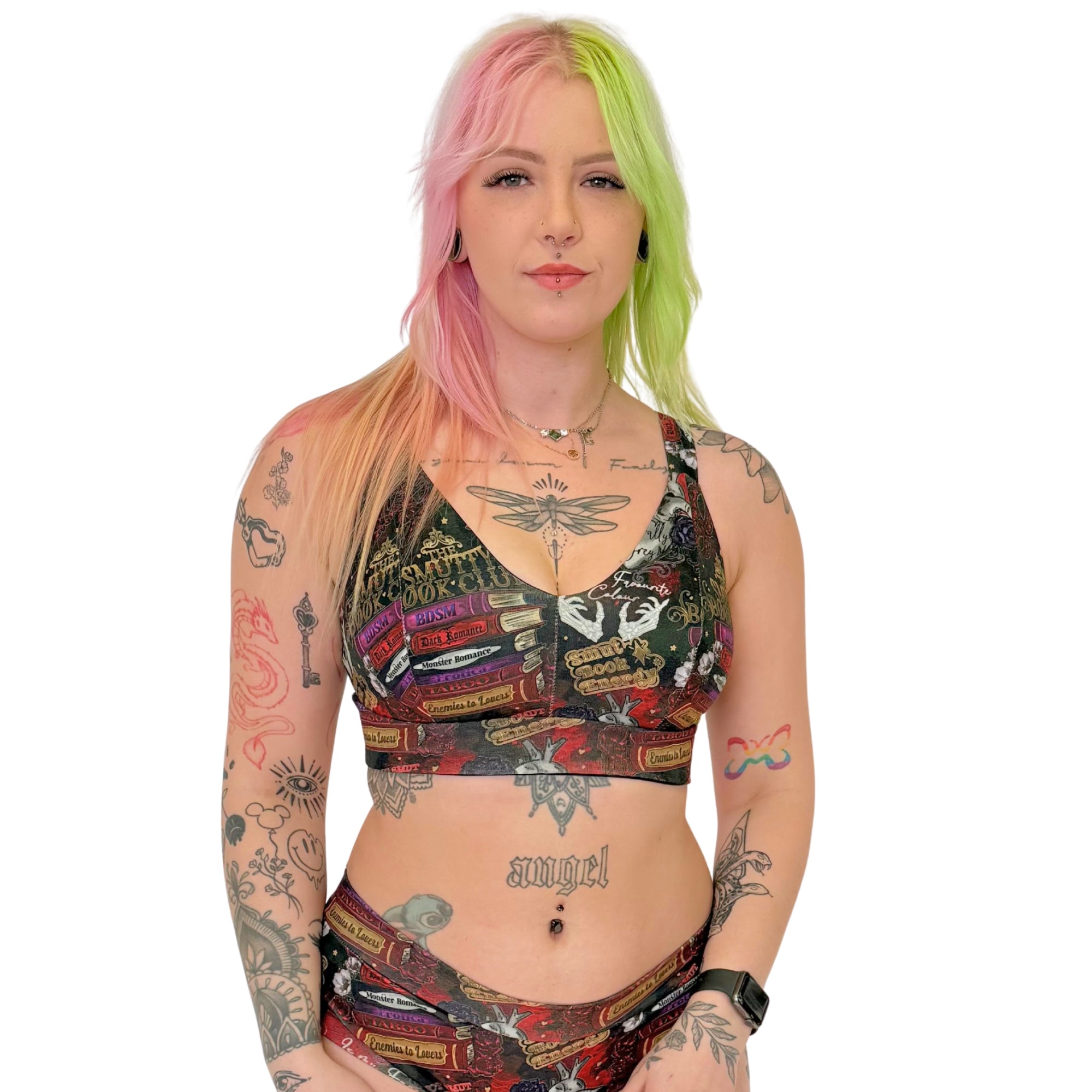 Wilde Mode Comfort Bra | Smut Readers Book Print | Organic Cotton