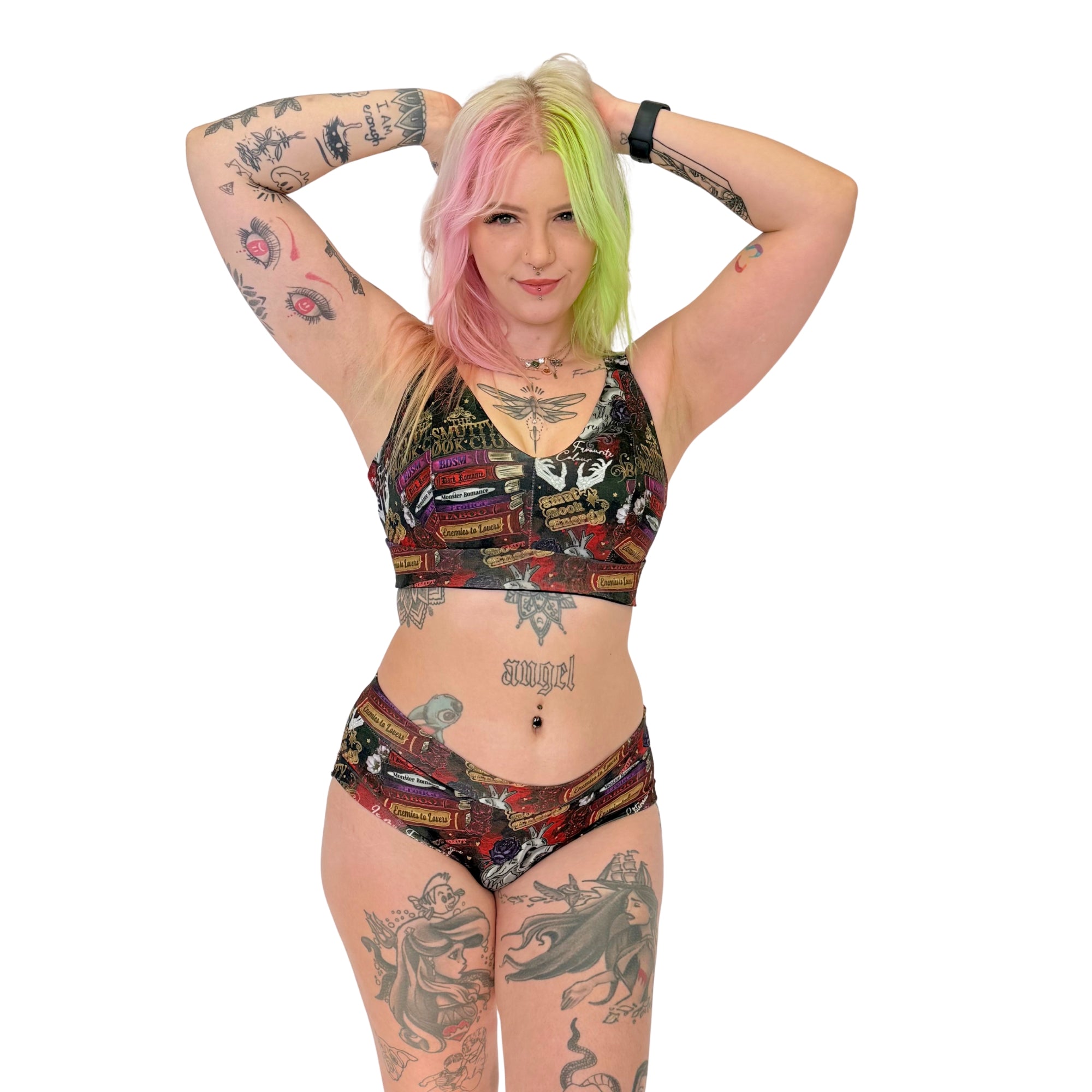Wilde Mode Comfort Bra | Smut Readers Book Print | Organic Cotton