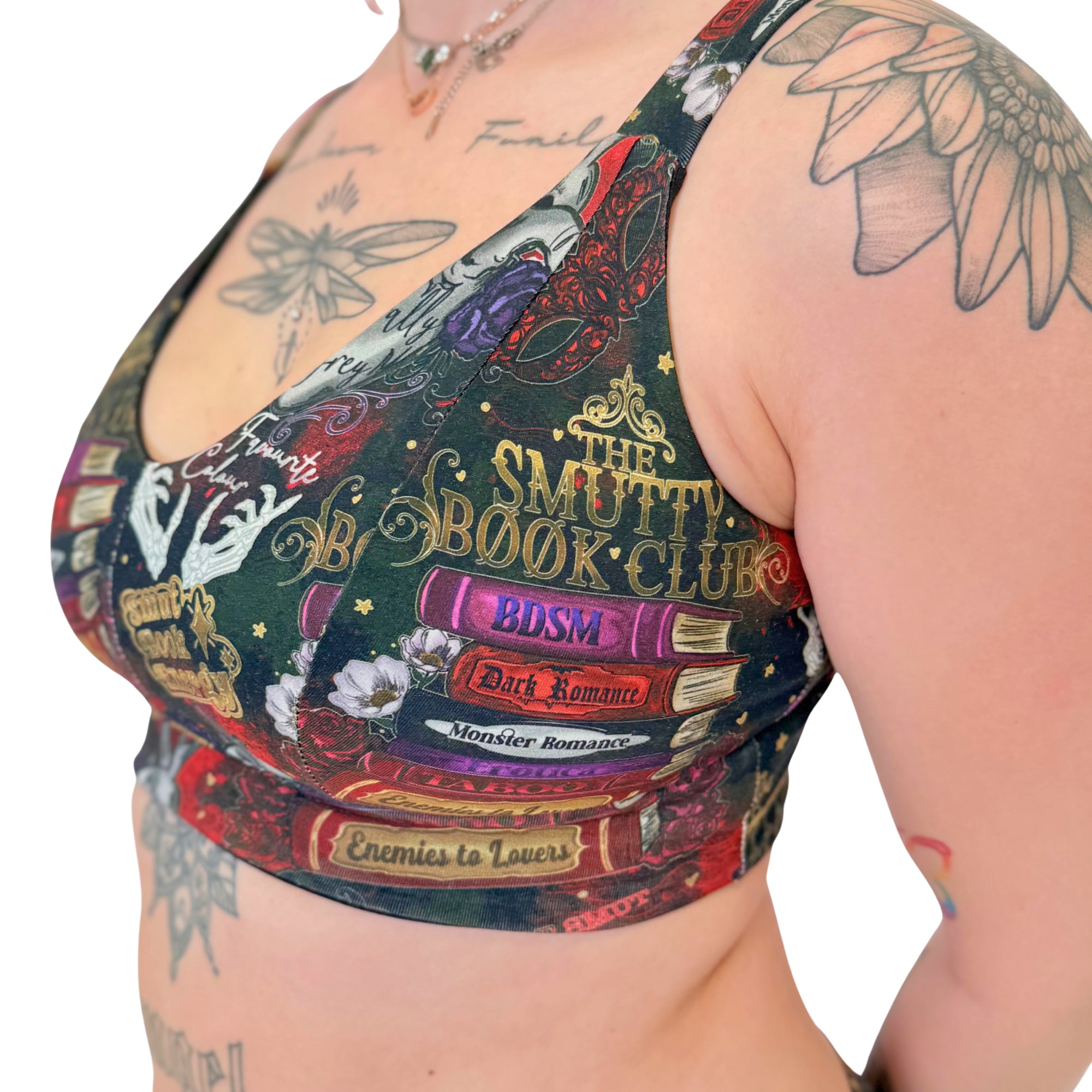 Wilde Mode Comfort Bra | Smut Readers Book Print | Organic Cotton