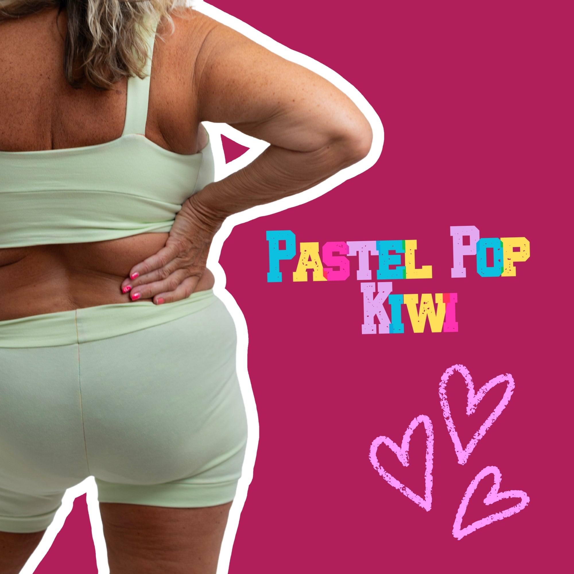 Comfort Boxers | Pastel Pop Kiwi | Organic Cotton | XS - 6XL | Handmade in UK