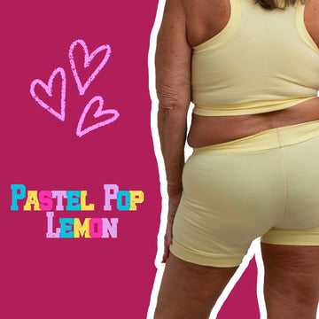 Comfort Boxers | Pastel Pop Lemon Yellow | Organic Cotton | XS - 6XL | Handmade in UK
