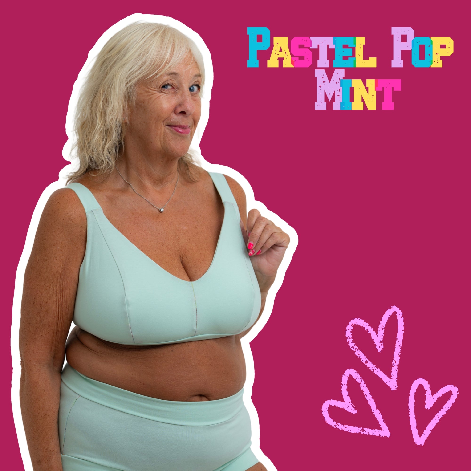 Pastel Mint Organic Cotton Bra | Handmade Underwired Cotton Bra | Soft Support Bra | Made in the UK by Designed by Debz