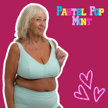 Pastel Mint Organic Cotton Bra | Handmade Underwired Cotton Bra | Soft Support Bra | Made in the UK by Designed by Debz