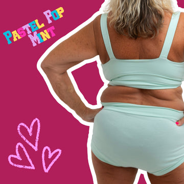 Pastel Mint Organic Cotton Briefs | Handmade Cotton Knickers | Soft Breathable Underwear | Made in the UK by Designed by Debz