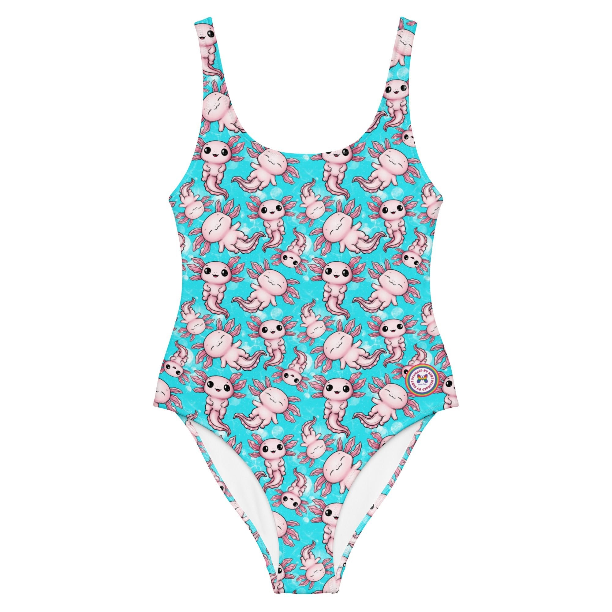 One-Piece Swimsuit | Cute Axolotls | Recycled - Designed By Debz