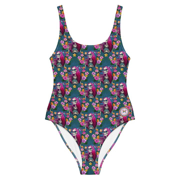 One-Piece Swimsuit | Death Before Decaf | Recycled - Designed By Debz