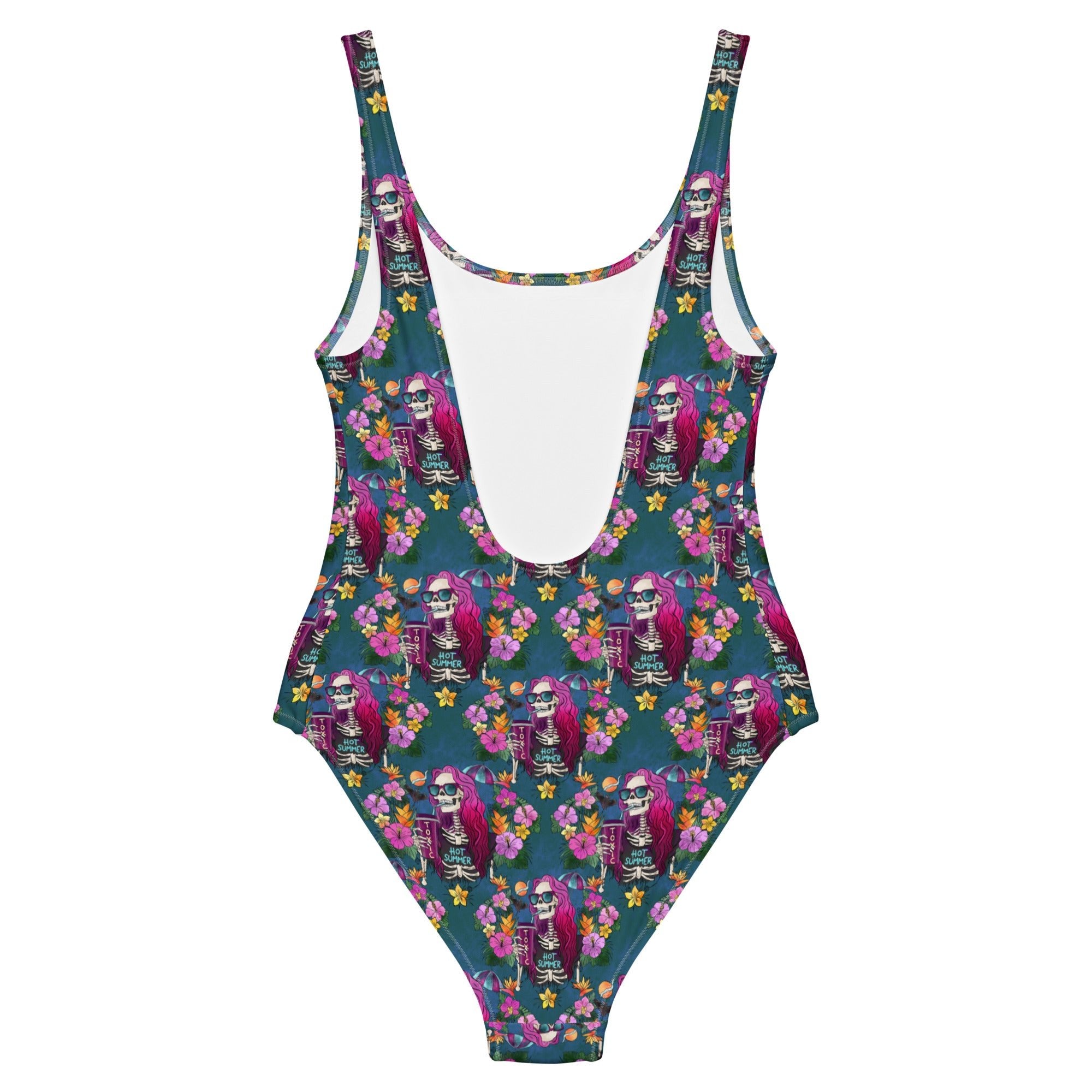 One-Piece Swimsuit | Death Before Decaf | Recycled - Designed By Debz