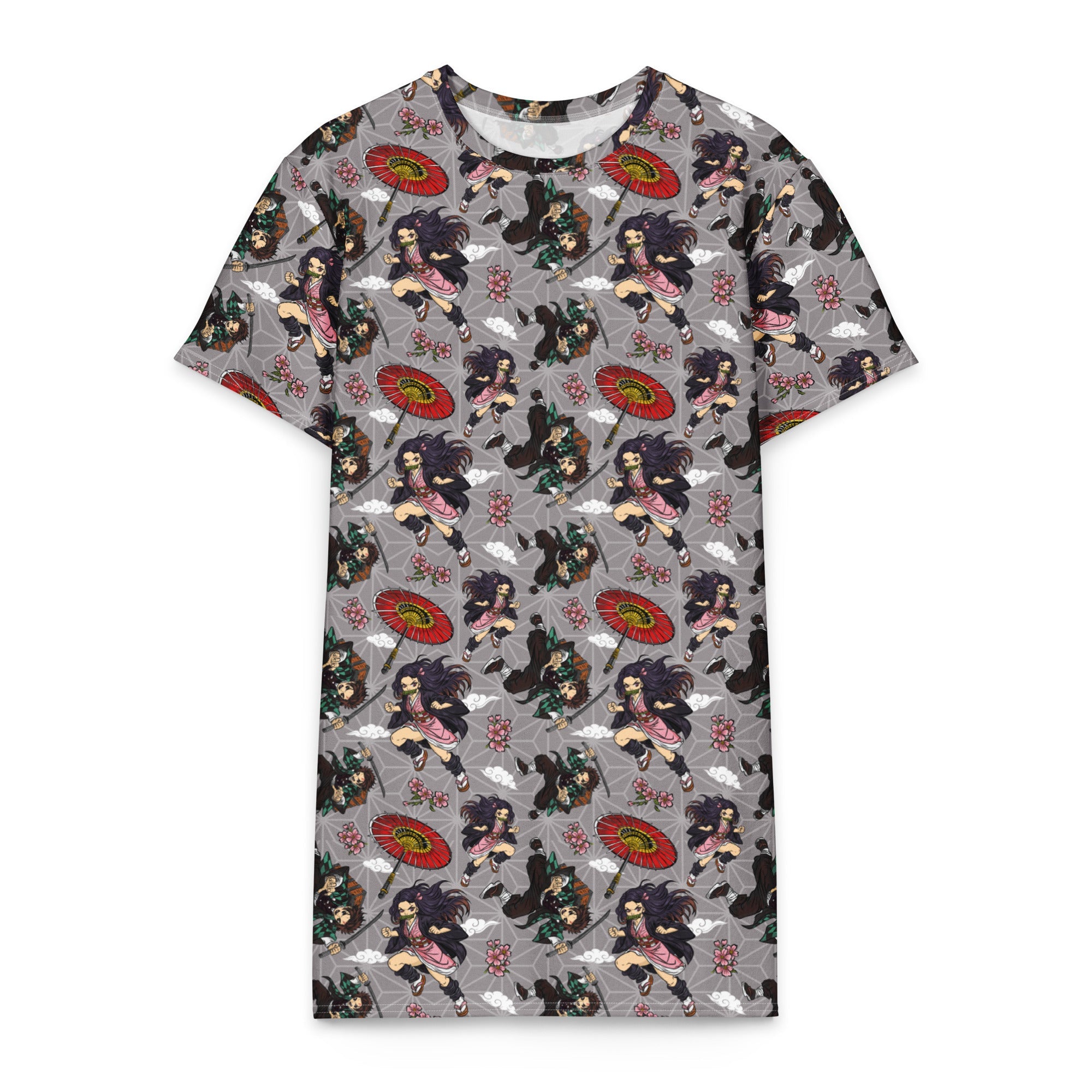 Organic Cotton T-Shirt dress | Demon Killer | EU Made - Designed By Debz