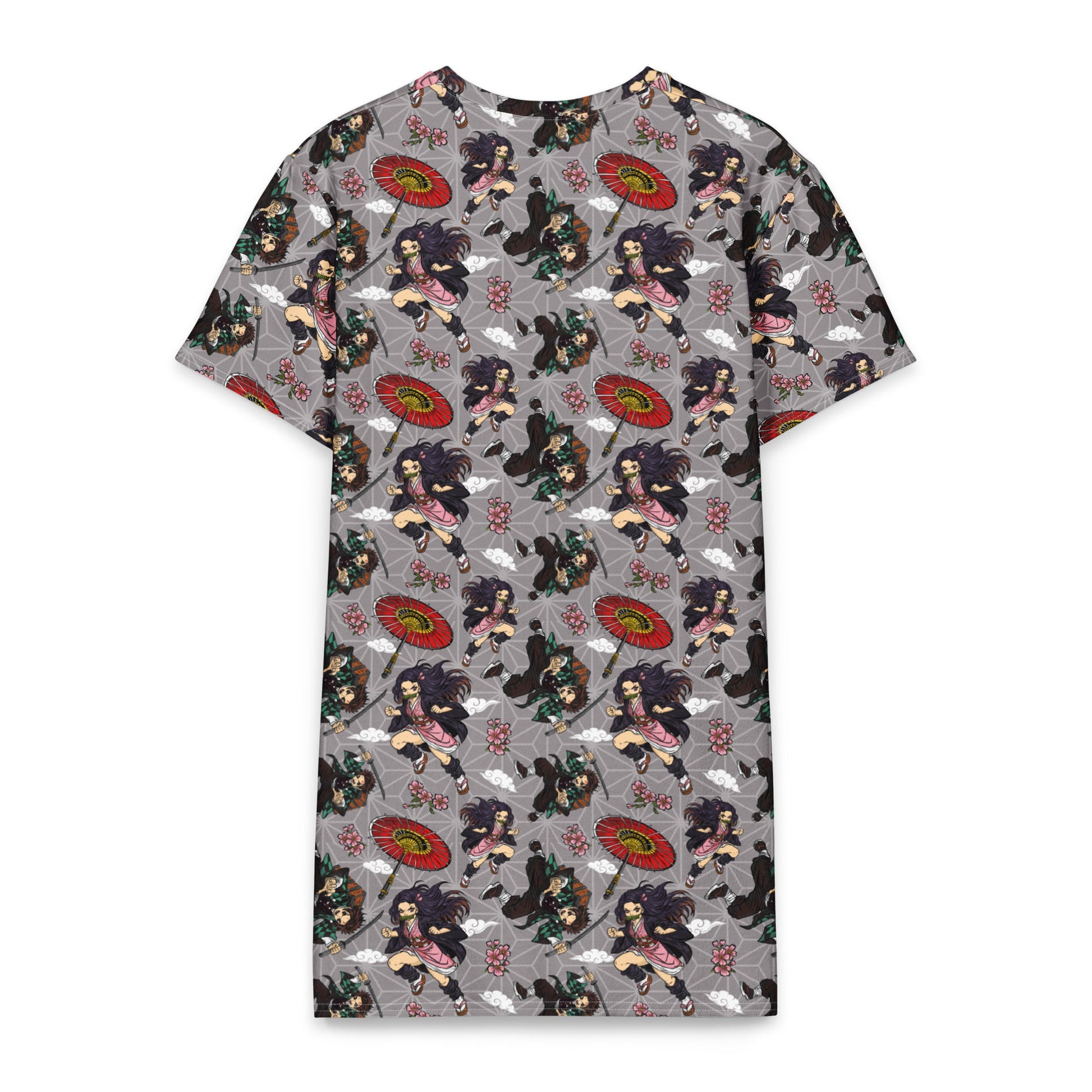 Organic Cotton T-Shirt dress | Demon Killer | EU Made - Designed By Debz