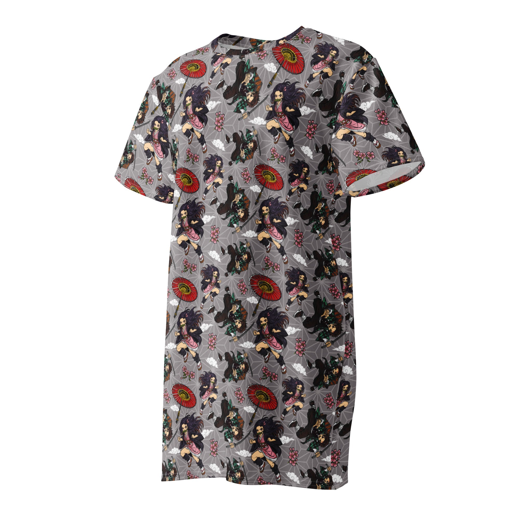 Organic Cotton T-Shirt dress | Demon Killer | EU Made - Designed By Debz