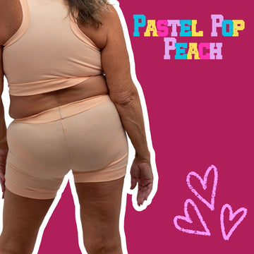 Comfort Boxers | Pastel Pop Peach | Organic Cotton | XS - 6XL | Handmade in UK