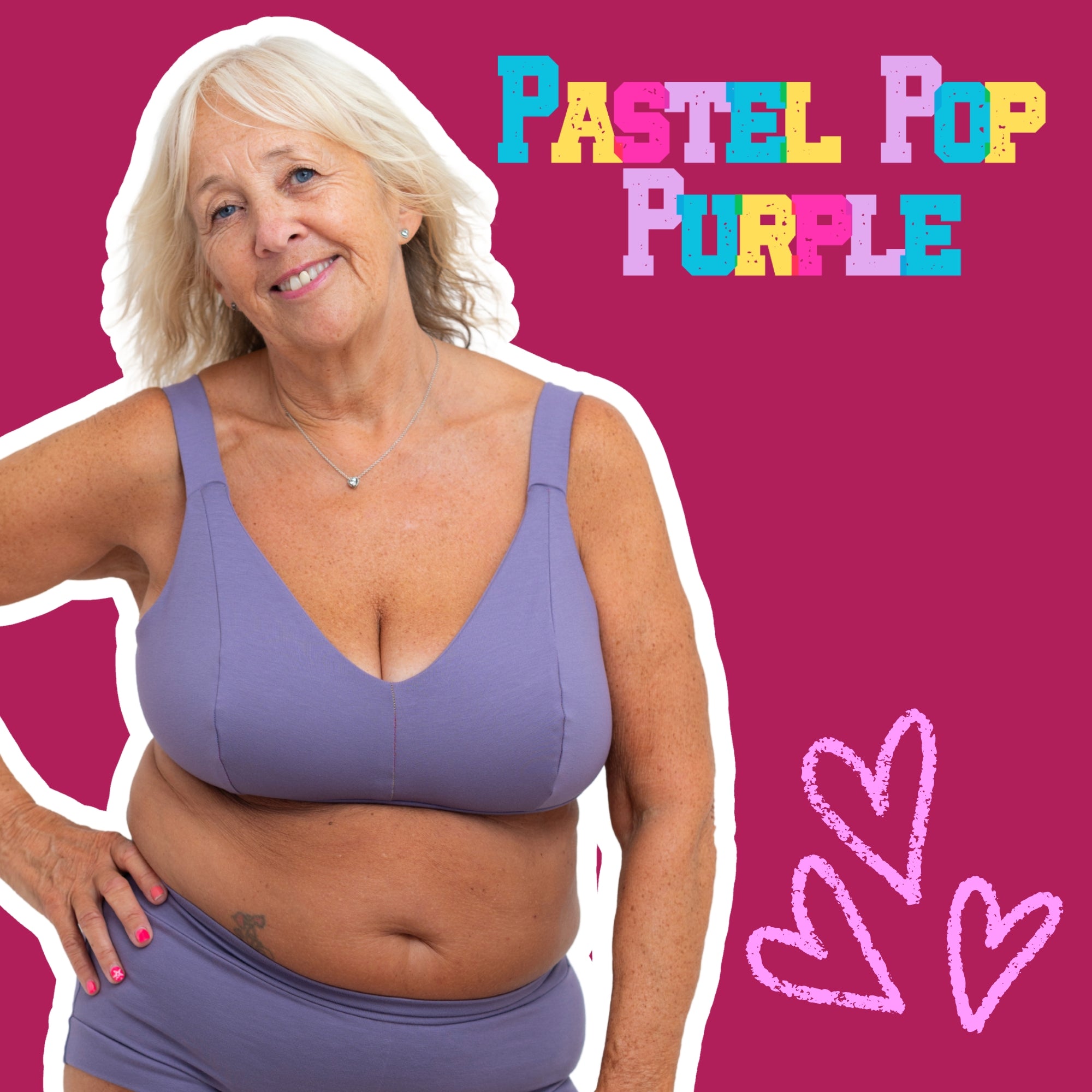 Pastel Purple Organic Cotton Bra | Handmade Underwired Cotton Bra | Soft Support Bra | Made in the UK by Designed by Debz