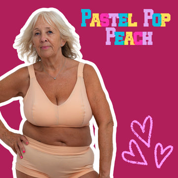 Pastel Peach Organic Cotton Bra | Handmade Underwired Cotton Bra | Soft Support Bra | Made in the UK by Designed by Debz