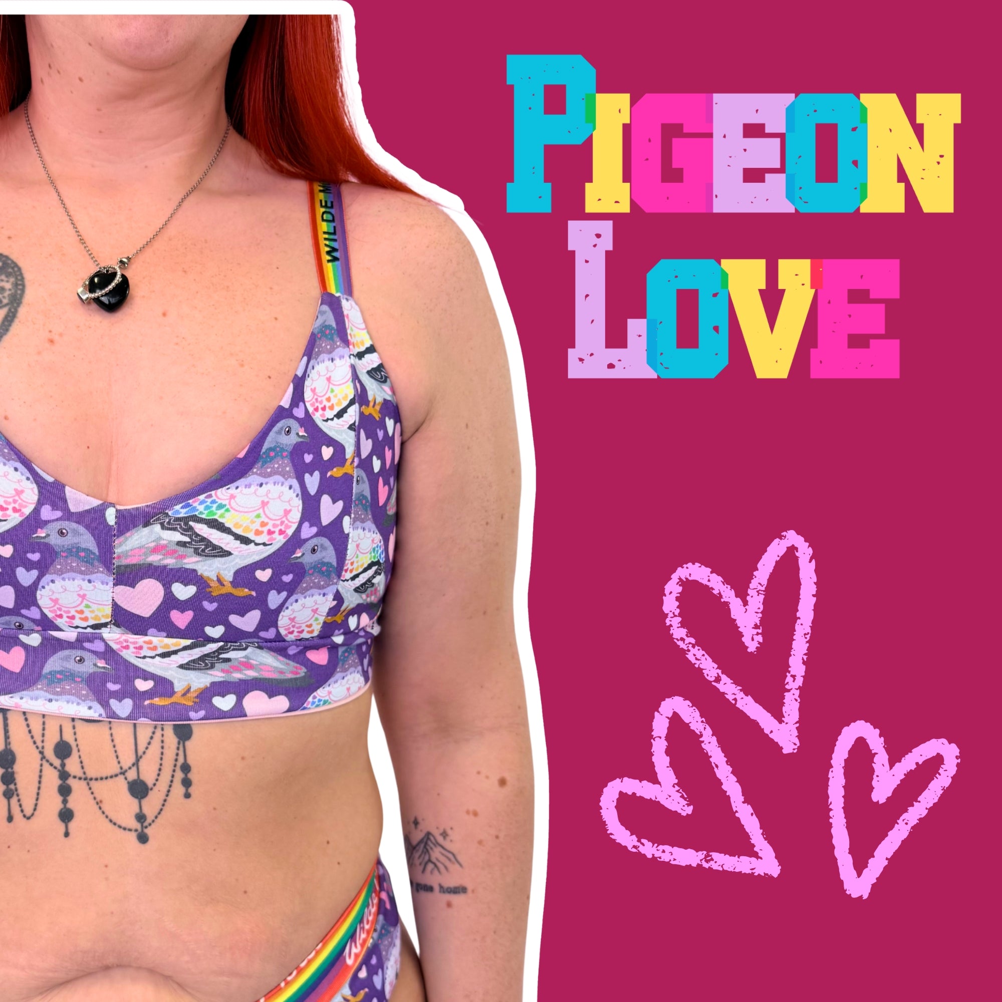 Wilde Mode Comfort Bra | Pigeon Love | Organic Cotton