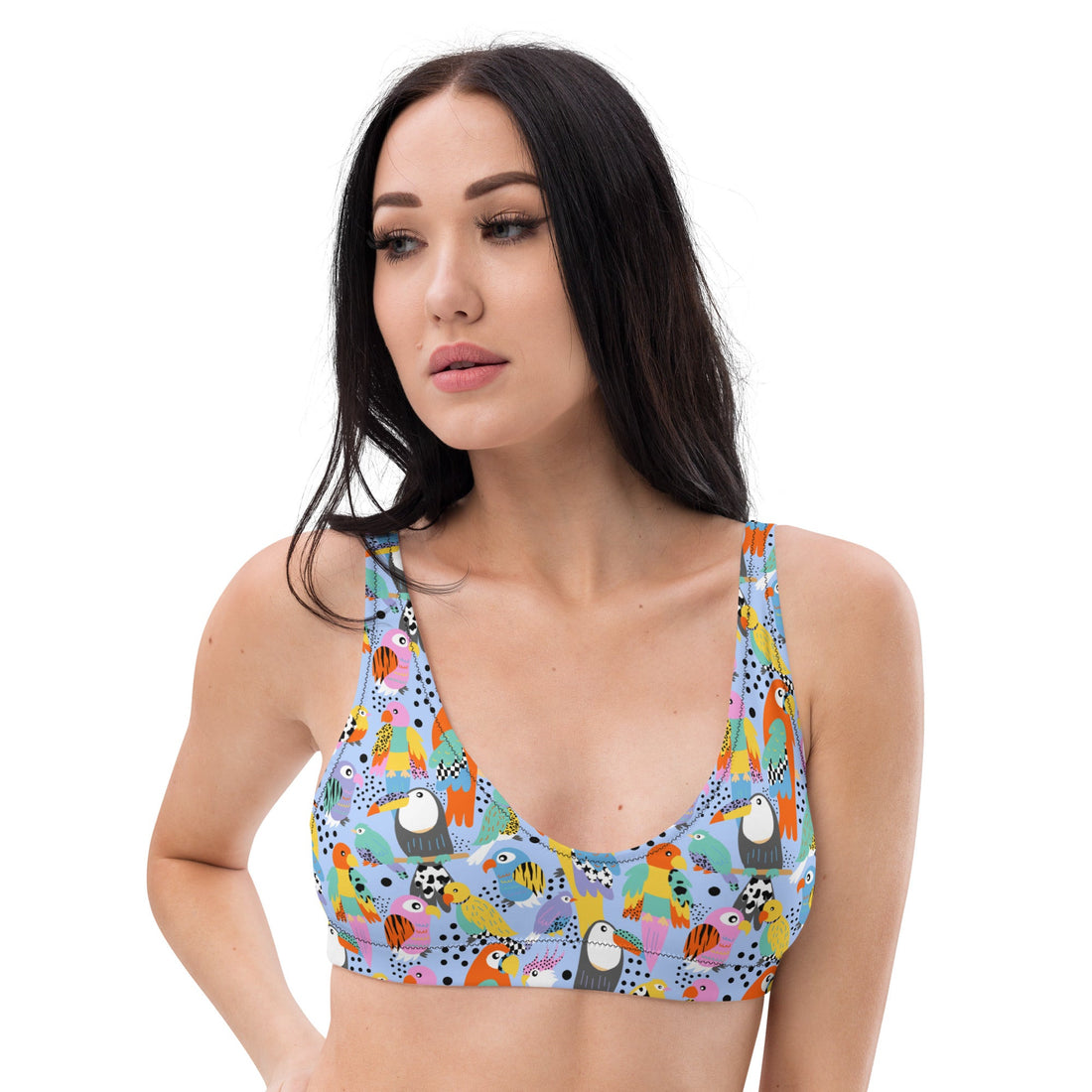 Removable padding bikini top | Tropical Birds | Recycled | XS - 3XL - Designed By Debz