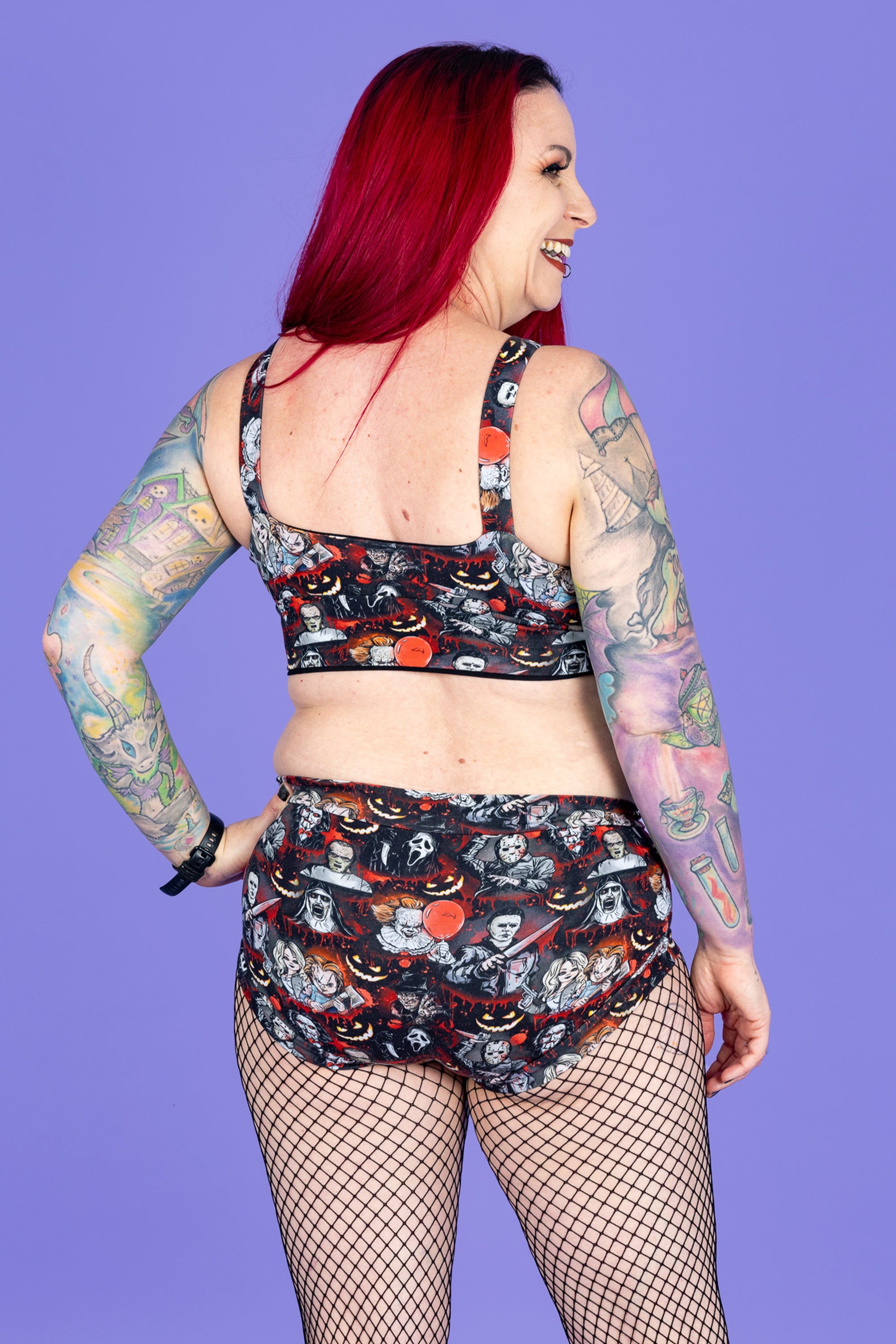 Wilde Mode Comfort Bra | Gothic Horror Print | Organic Cotton