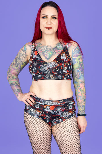 Comfort Bra | Wilde Mode Serial Killers Print | Organic Cotton | Soft Cup | Wire Free