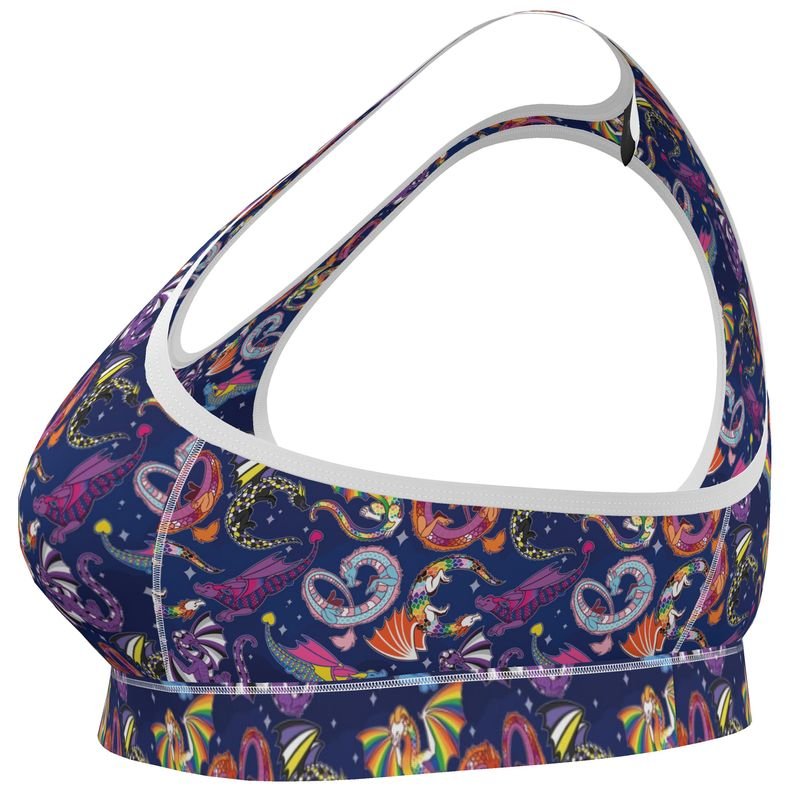 Sports Bra | Wilde Mode Pride Dragons | UK Made - Designed By Debz