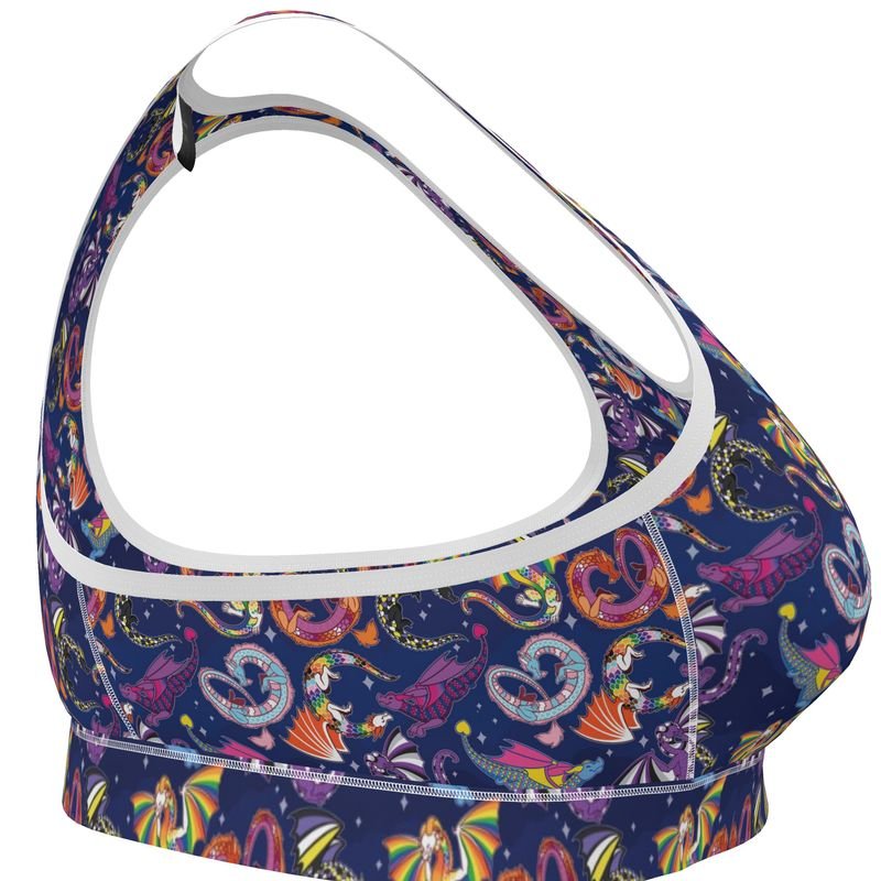 Sports Bra | Wilde Mode Pride Dragons | UK Made - Designed By Debz
