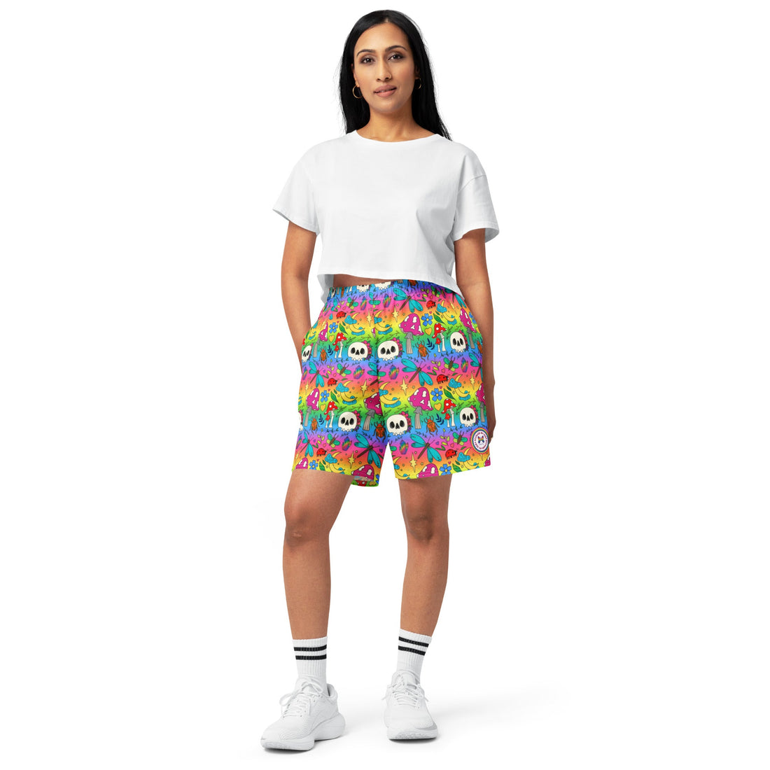 Spring Chaos Unisex Long Shorts | Organic Cotton | 2XS - 6XL - Designed By Debz