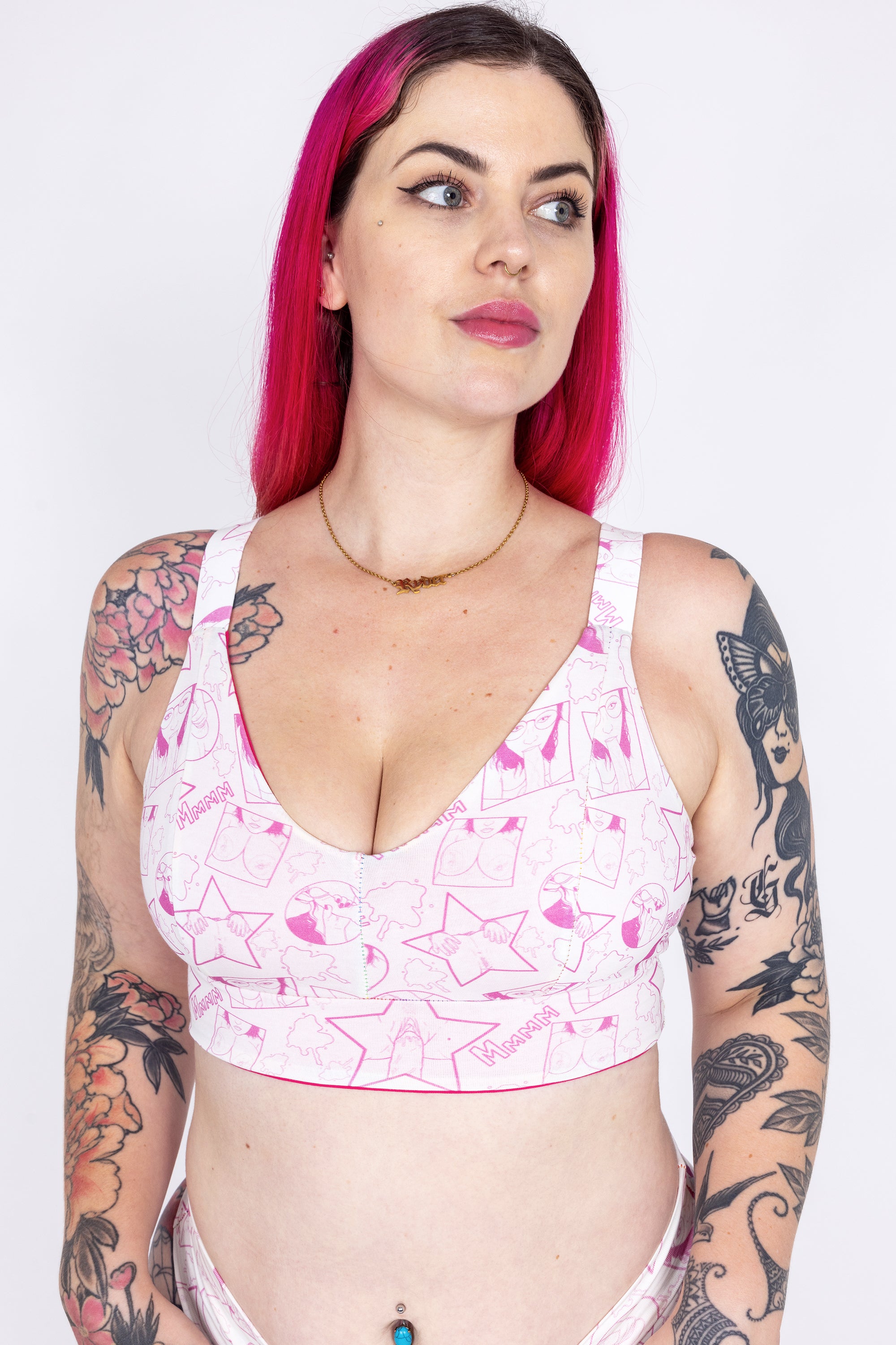 Wilde Mode Comfort Bra | NSFW 18+ Adult Content Print | Organic Cotton