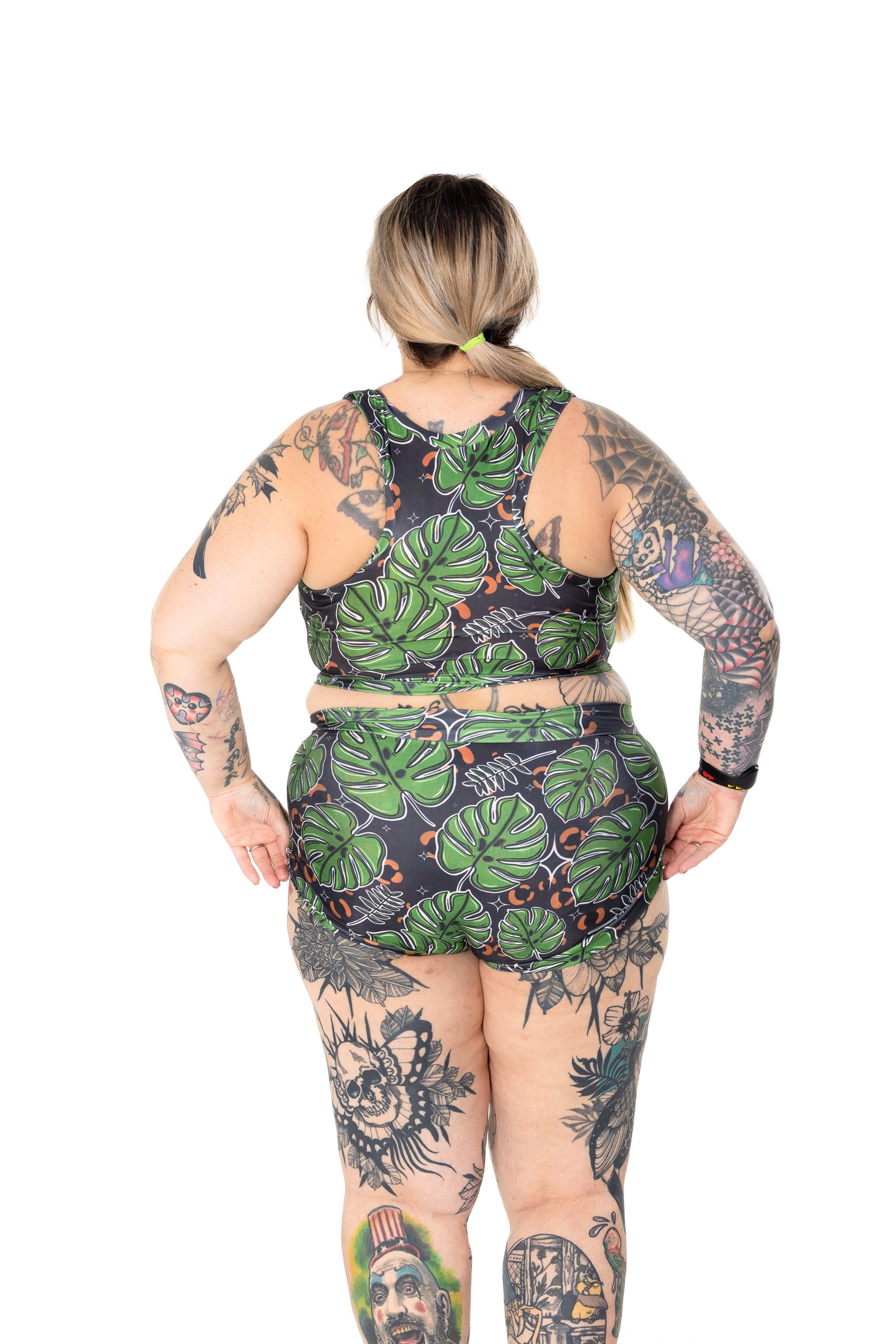 Swim Comfort Bralette | Monstera Plant Print | UK Made - Designed By Debz