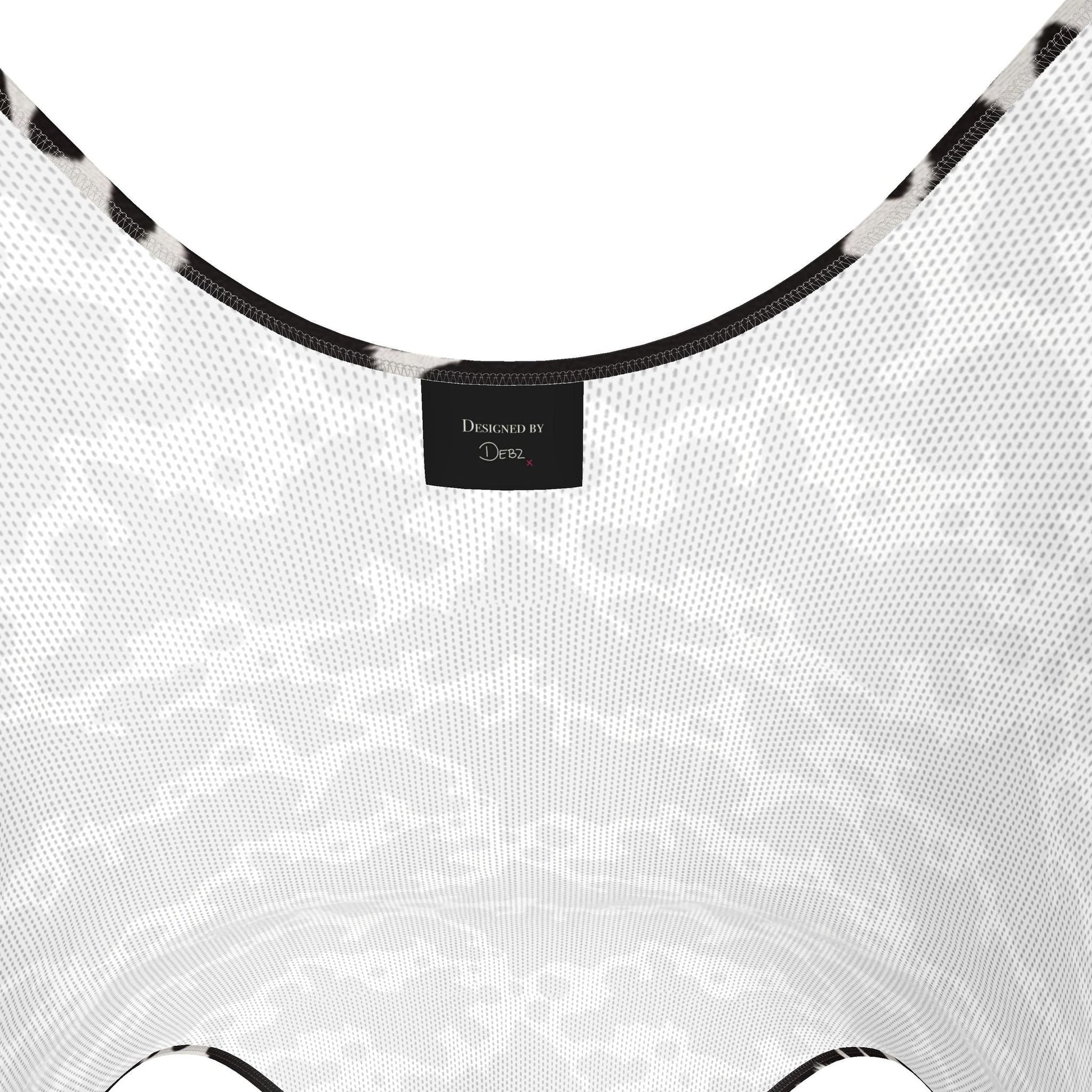 Swimsuit | Black Cow Print | UK Made | 2XS - 7XL - Designed By Debz