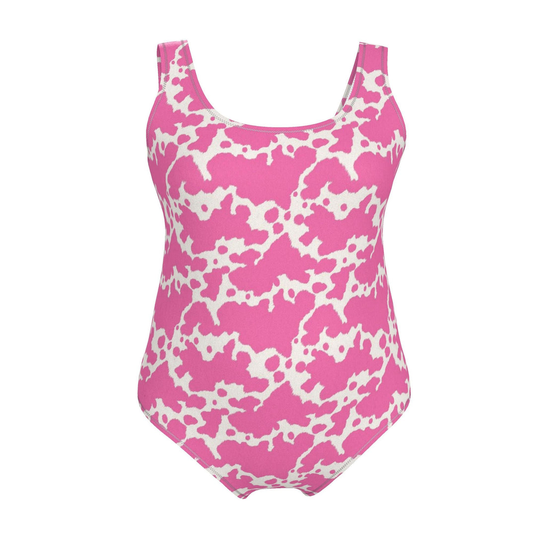 Swimsuit | Pink Cow Print | UK Made | 2XS - 7XL - Designed By Debz