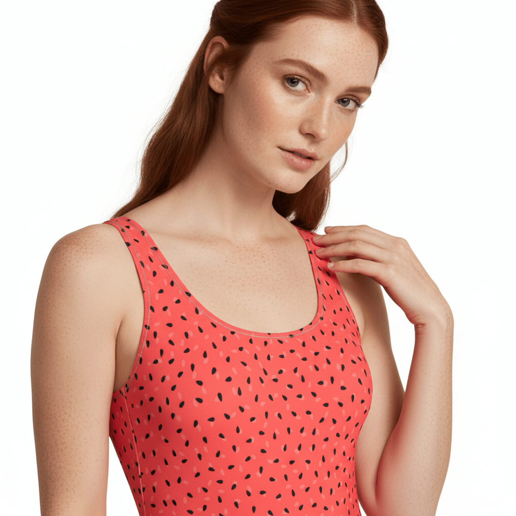 Swimsuit | Watermelon Seeds Print | UK Made | 2XS - 7XL - Designed By Debz