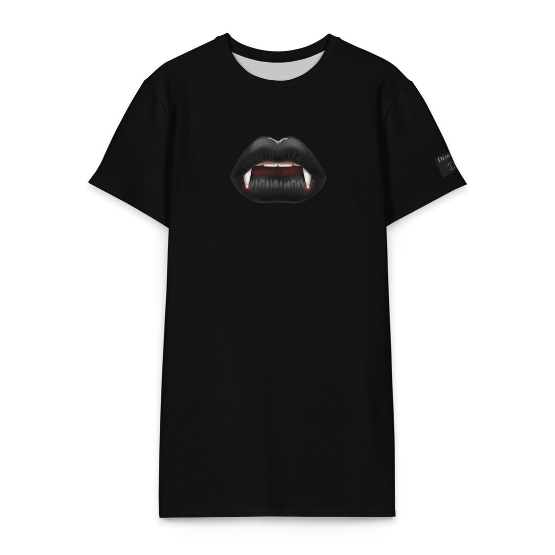 Vampire's Kiss Cotton T-Shirt Dress | Gothic Mini Dress - Designed By Debz