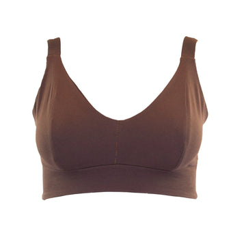 Comfort Bra | Nude Dark | Organic Cotton | Soft Cup | Wire Free