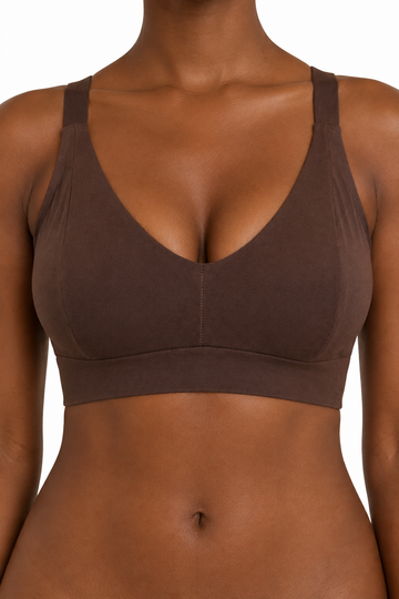 Comfort Bra | Nude Dark | Organic Cotton | Soft Cup | Wire Free
